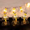 1 Set Of Little Bee LED String Lights; Christmas Decorative Lights; Copper Wire String Lights; 6.6ft/2m 20 Lights