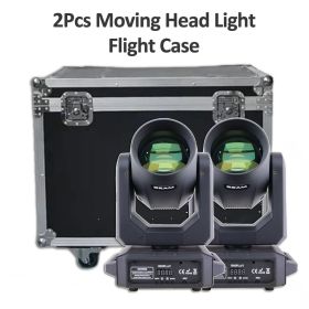 2Pcs/Lot LED 200W Moving Head Light Beam&Spot 18 Rotating Prisms 12 Gobos 8Color Wheel DJ Party Stage Effect Lighting (Color: 2Pcs Flight Case, Plug Type: US PLUG)